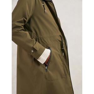 REISS Alizeh Removable-Hood Parka Rain Coat